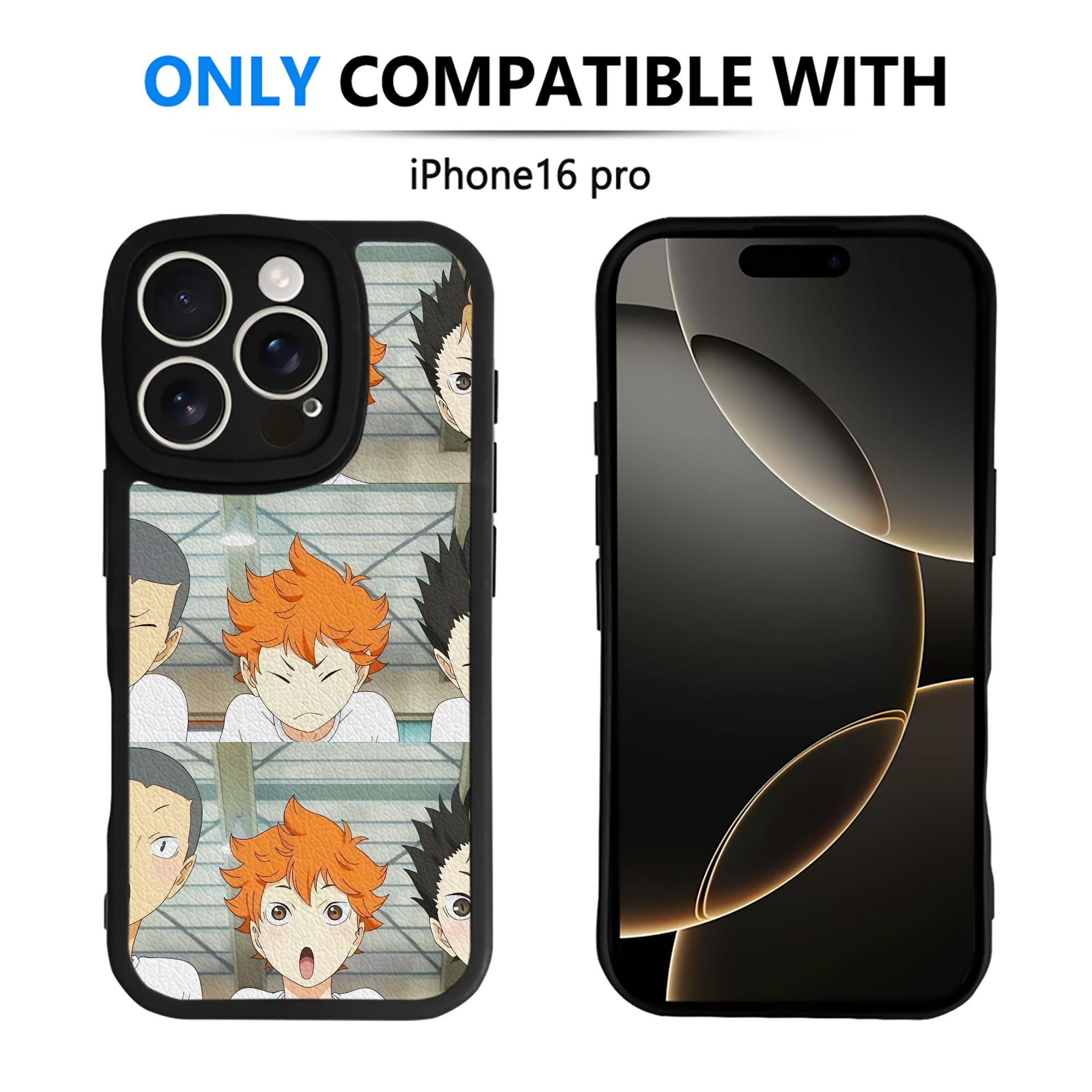 （画像用） ハイキュー!! Haikyu!! 【iPhone 16シリーズ対応】シリコンスマホケース（レザー調） 材質：シリコン